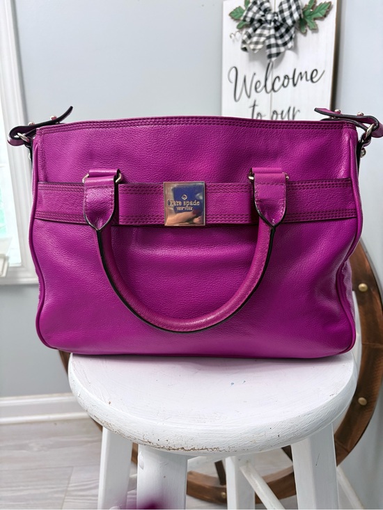 kate spade Handbags - KATE SPADE ♠️ Vibrant Magenta Leather Satchel: see callouts